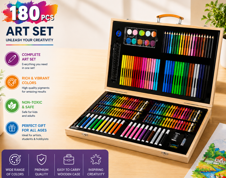 Wooden Painting Arts & Craft Drawing Color Kit