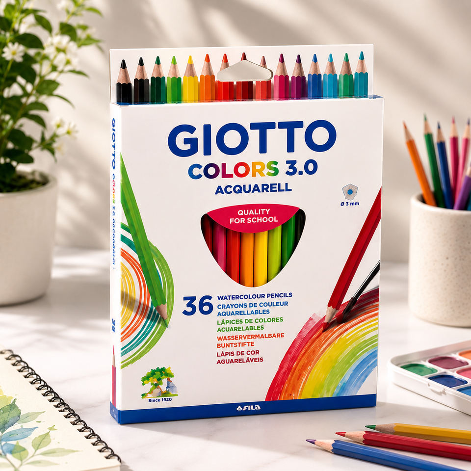 Watercolor Colors Pencils Set