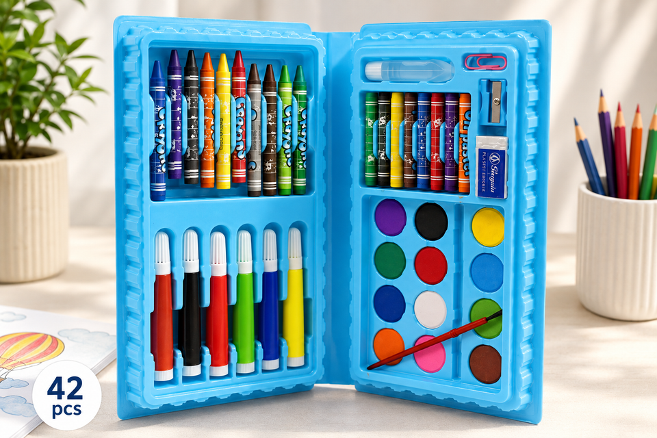 Kids Art Coloring Kit 42 Pieces