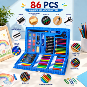Kids Art Coloring Kit 86 Pieces