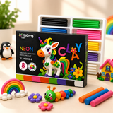 Kids Modeling Clay Set-8 Vibrant Colors with Storage Tray