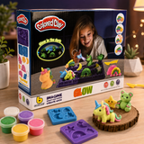 Colored Clay Dinosaur Craft Set