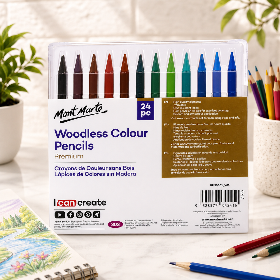 Woodless Colour Pencils – Premium Drawing & Coloring Set