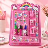 Cute Pink Kitty Character Stationery Gift Set for Kids – 8 Piece School Supplies Kit