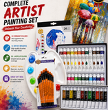 Complete Artist Paint Set with Acrylic & Oil Colors – Professional Art Kit