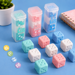 Cute Dice-Shaped Eraser set