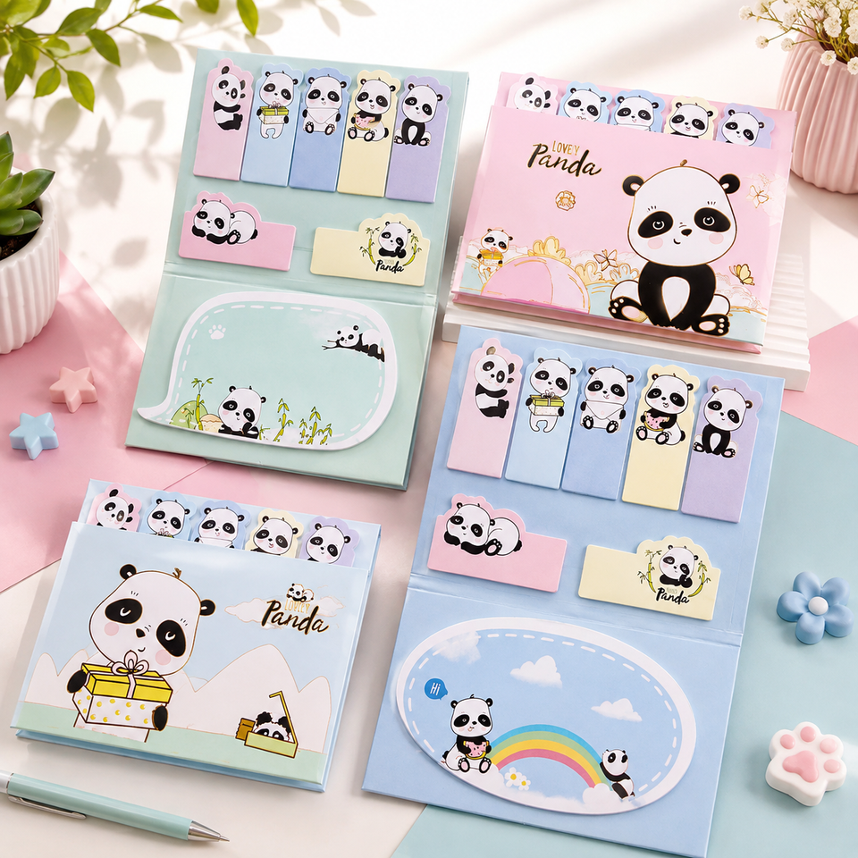Cute Panda Sticky Notes & Memo Pad