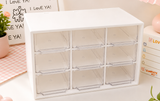 Transparent Storage Box Rack – Compact Desktop Organizer