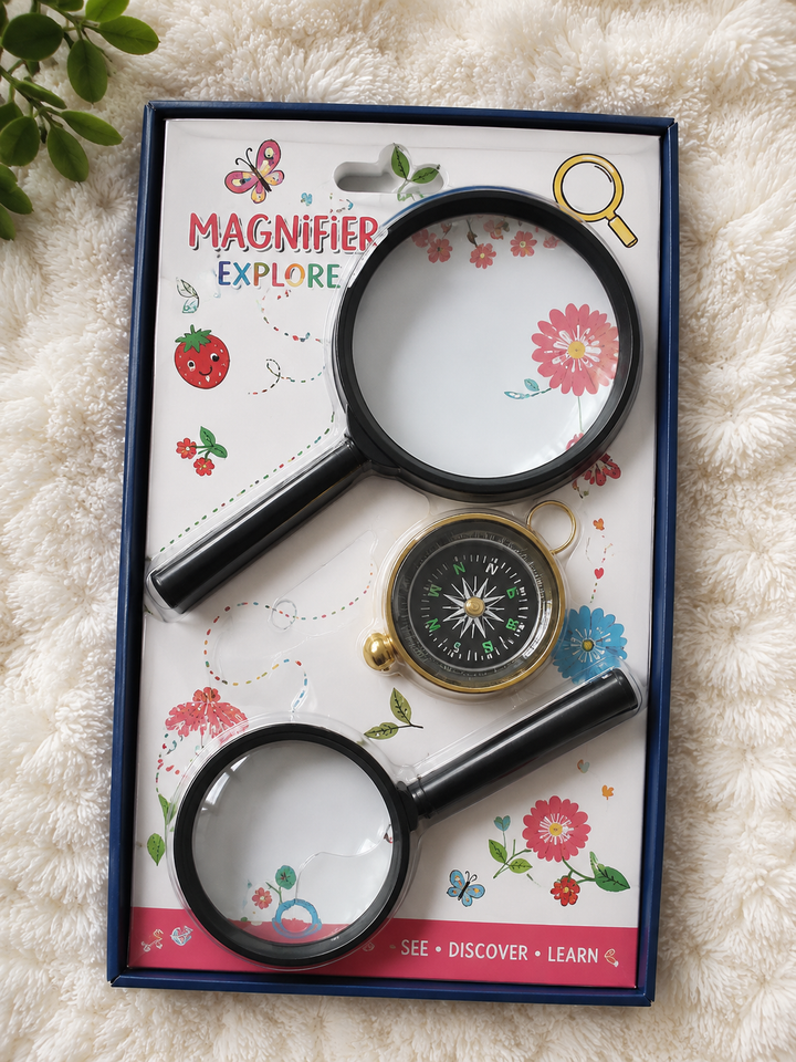 Kids Magnifying Glass & Compass Exploration Set