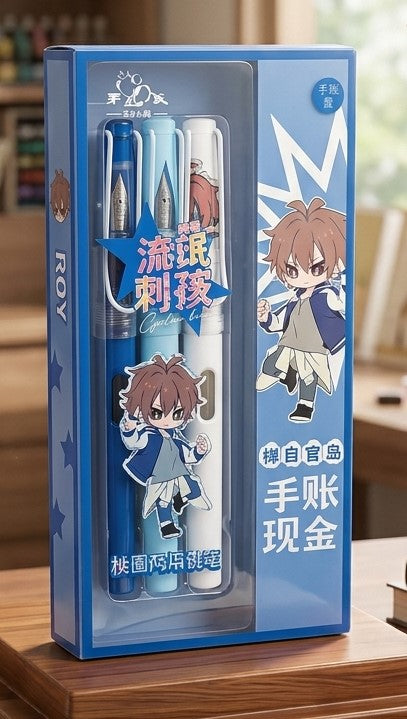 Anime Boy Character Fountain Pen Gift Set