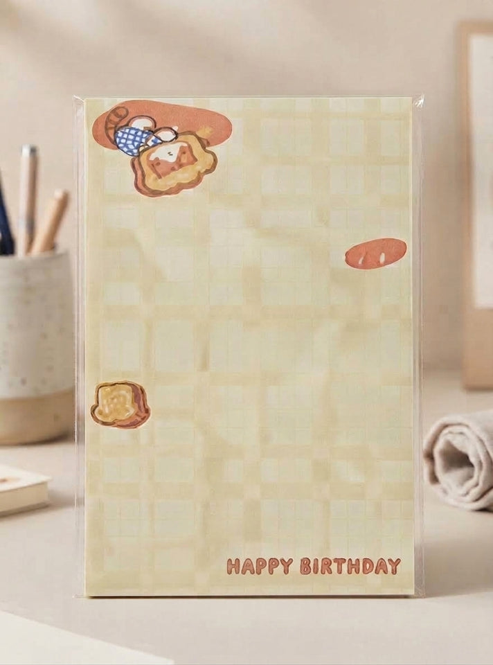 Cute Cartoon Grid Memo Pad