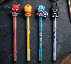3D Superhero Figure Stacking Lead Pencil for Kids
