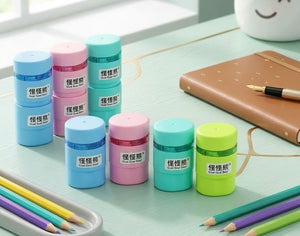 2-in-1 Dual Hole Pencil Sharpener and Eraser Combo