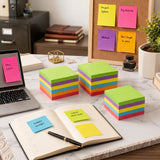 Multicolor Lined Sticky Notes Set
