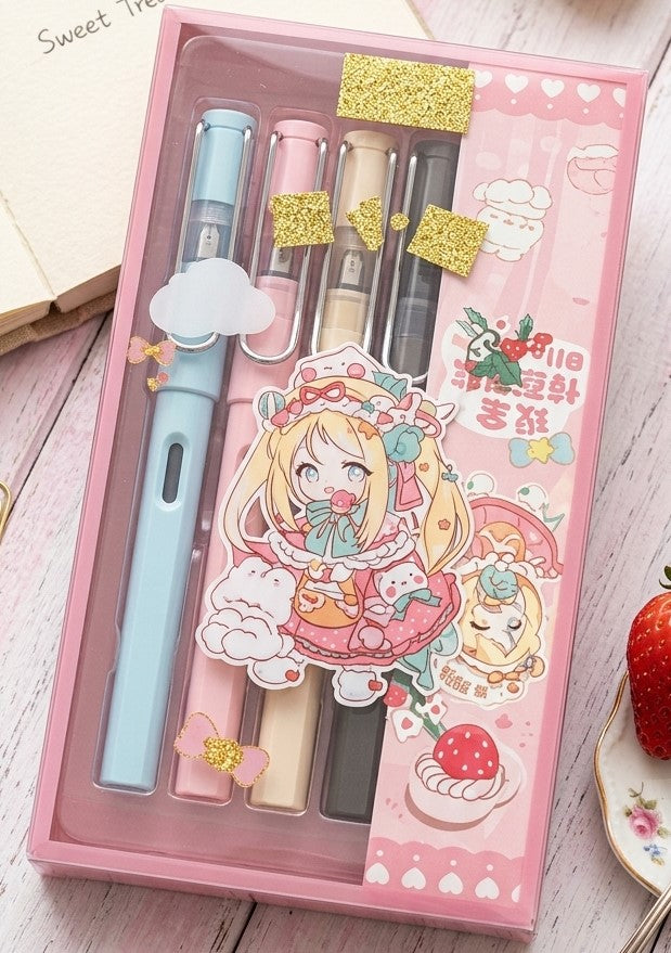 Anime Character Fountain Pen Set