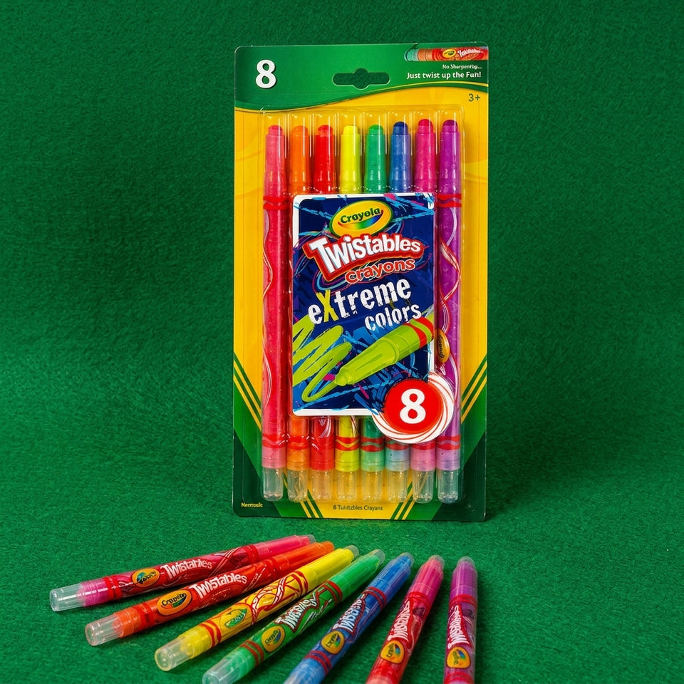 Twistable Extreme Color Crayon Set (8 Pieces)