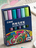 24-Color High-Coverage Acrylic Painter Marker Set