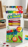 12-Color Nontoxic Mini Oil Pastel Set