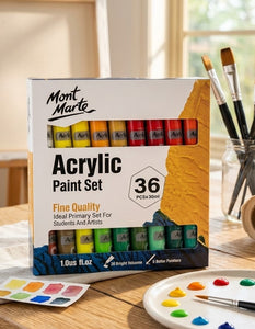 36-Piece Acrylic Paint Set for Artists & Students