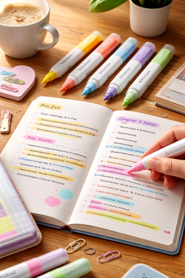 6 Pastel Highlighter Set