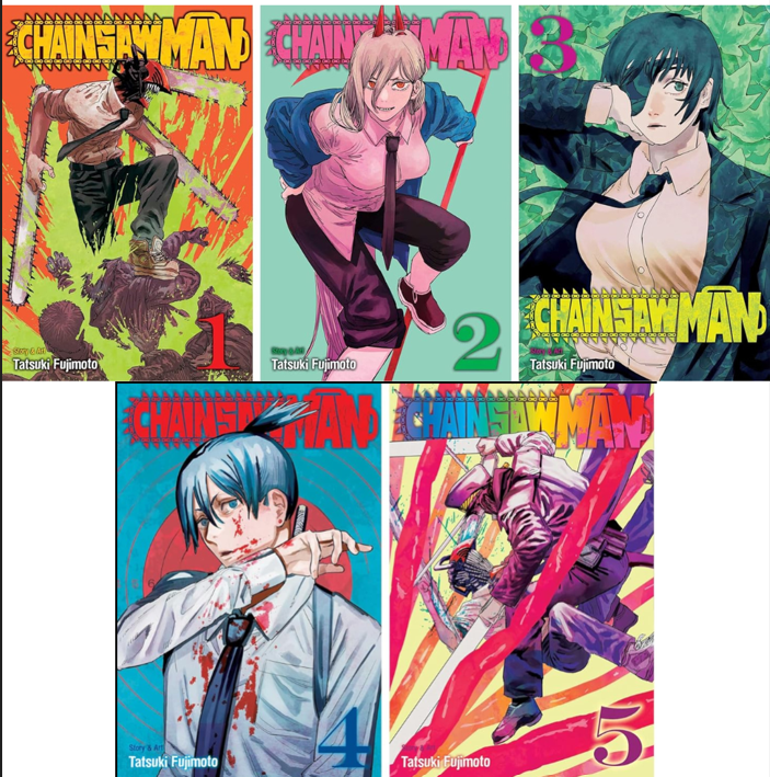 Chainsaw Man (Vol. 1-5) Manga Series Set by Tatsuki Fujimoto