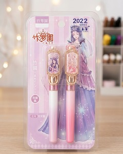 Princess Character Gel Pen Set – 2 Pieces