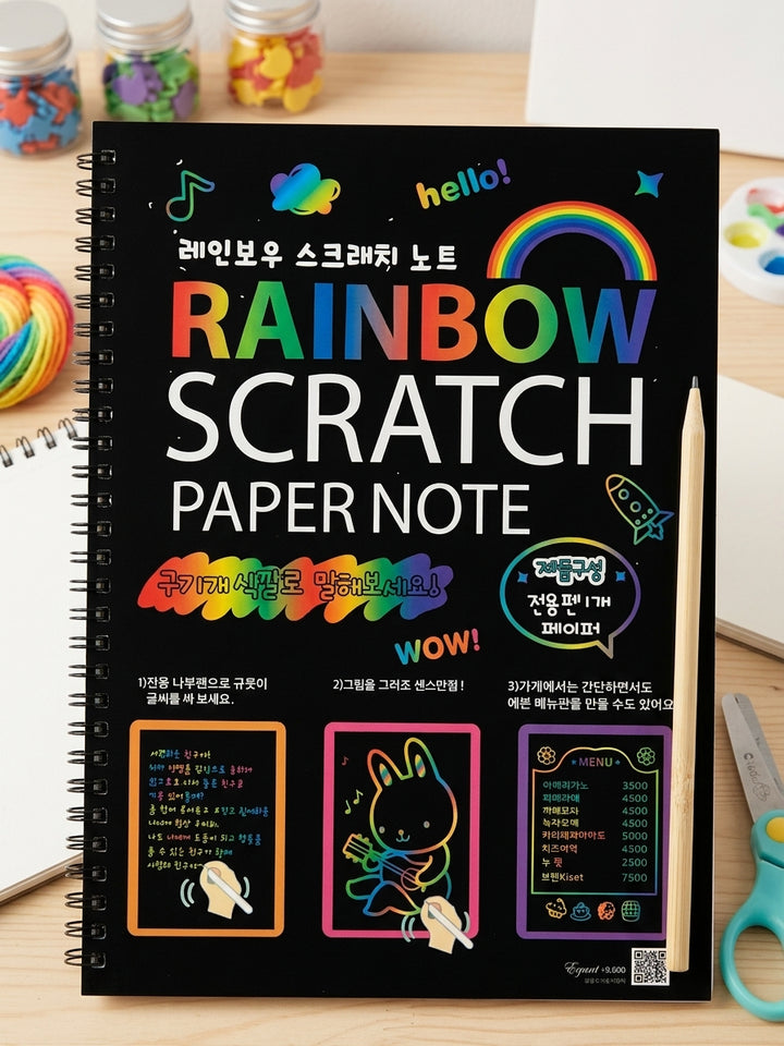 Rainbow Scratch Paper Note