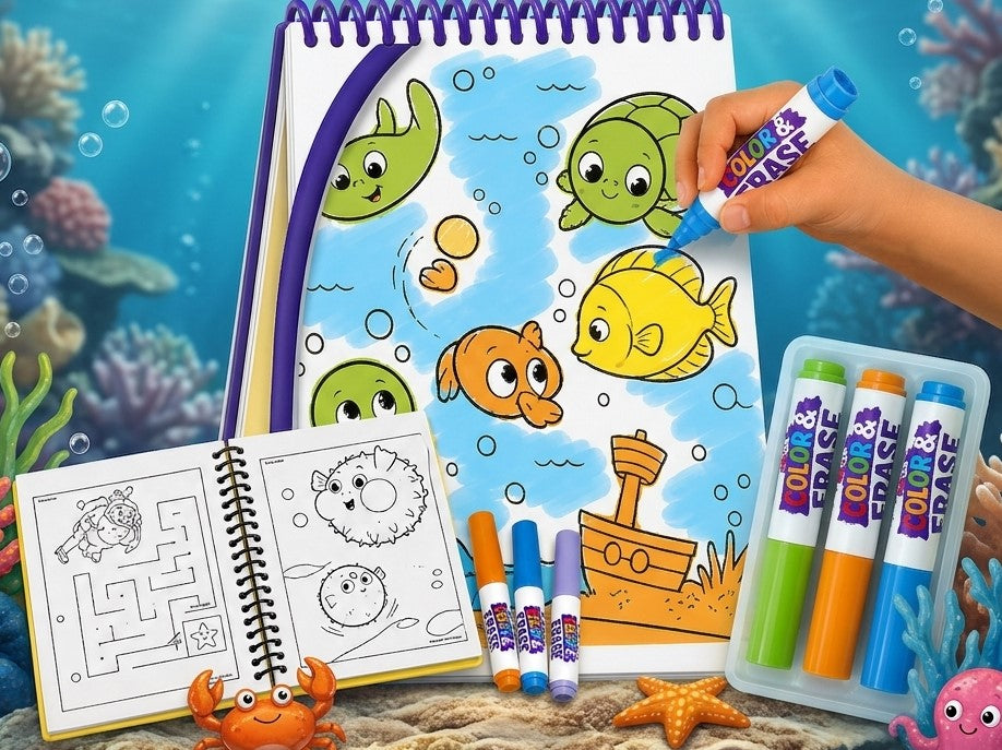 Under the Sea Reusable Activity Pad with Markers